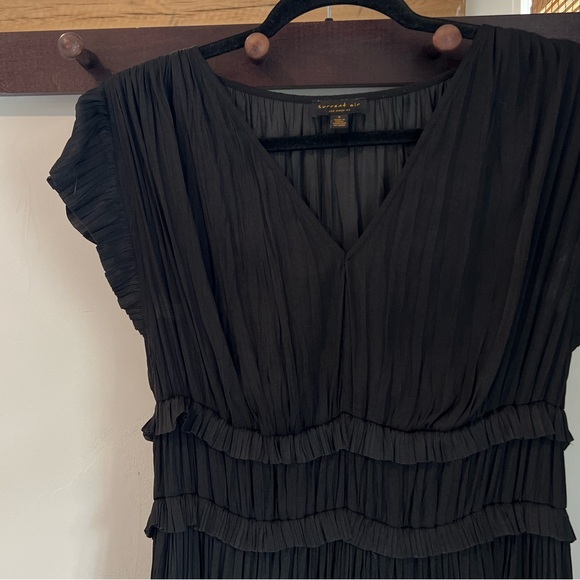 Anthropologie Current Air Sereia Pleated Midi Dress in Black - Picture 7 of 9